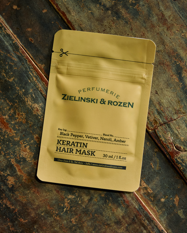 قناع الكيراتين بالفلفل الأسود، نجيل الهند، النيرولي، العنبر (200 مل)