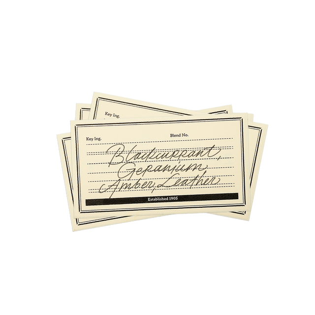 Blackcurrant, Geranium, Amber, Leather