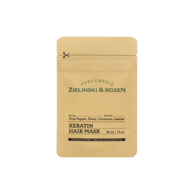 Keratin hair mask Pink Pepper Elemi Cinnamon Leather (30 ml)