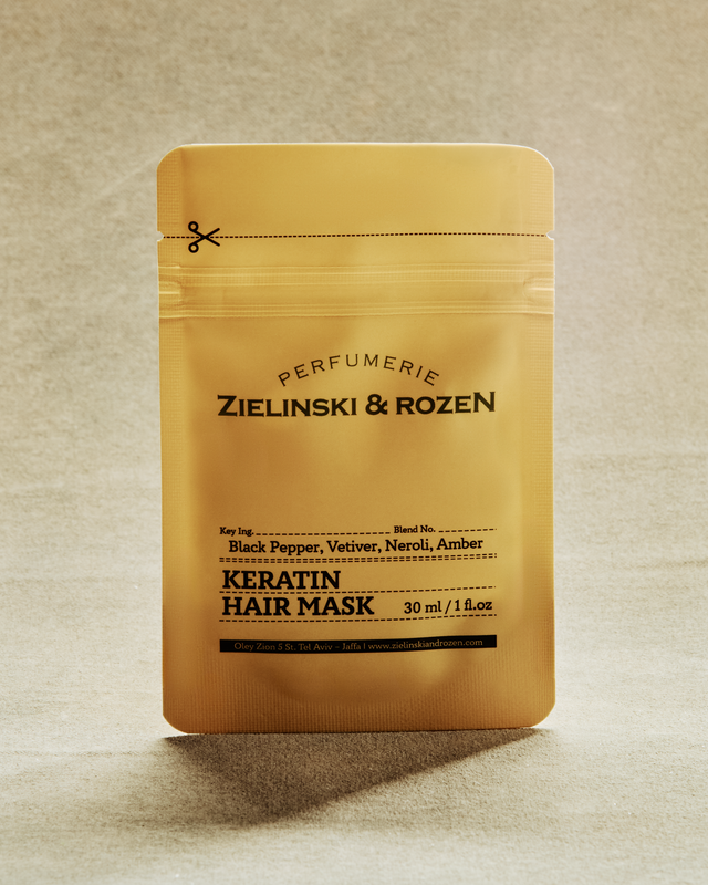 قناع الكيراتين بالفلفل الأسود، نجيل الهند، النيرولي، العنبر (200 مل)